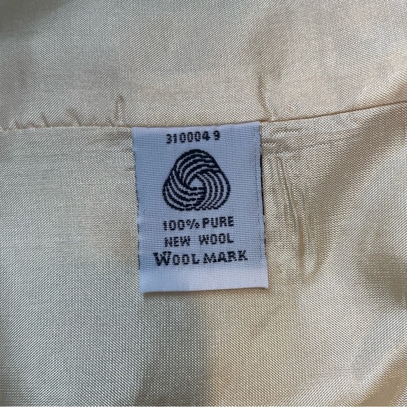 Pendleton 100% Wool One Button‎ Blazer in Yellow Size 18 - Picture 4 of 4